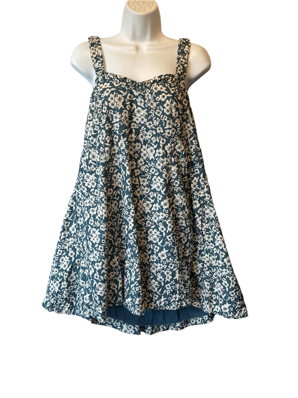 Maeve Anthropologie Mini Fit & flare dress L Blue floral Sleeveless Sweetheart